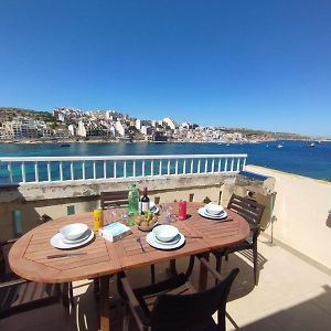 Appartement Blue Harbour Seafront Penthouse With Large Terrace With Panoramic Sea Views - By Getawaysmalta à San Pawl il-Baħar Exterior photo